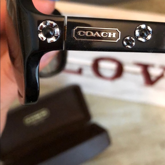 Coach black and pink with embellishment sunglasses - Picture 2 of 4